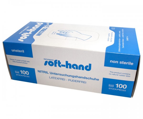 Soft hand Nitril blue Nitril-Handschuhe puderfrei