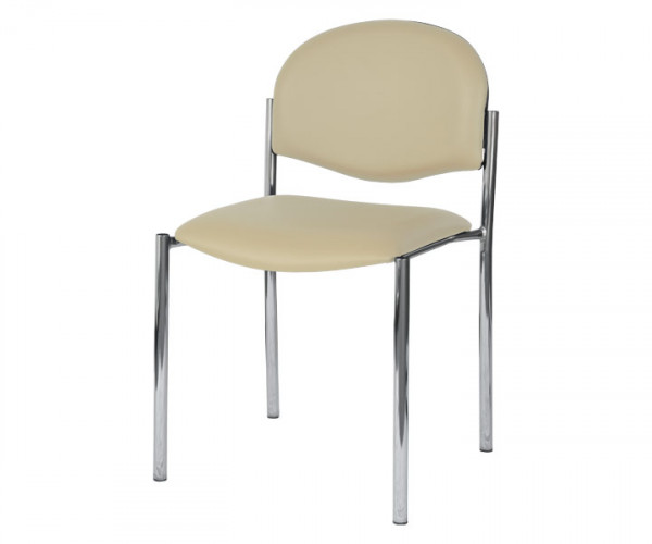 Praxis-Hygienestuhl ohne Armlehnen - Wartezimmerstuhl in der Farbe beige